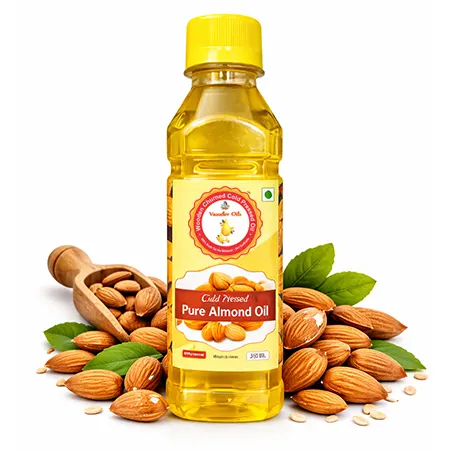 Cold-Pressed Pure Almond Oil - 250 ml | Vasudev Oils