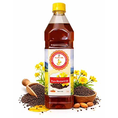 Cold Pressed Pure Mustard Oil - 1 Liter | Vasudev Oils